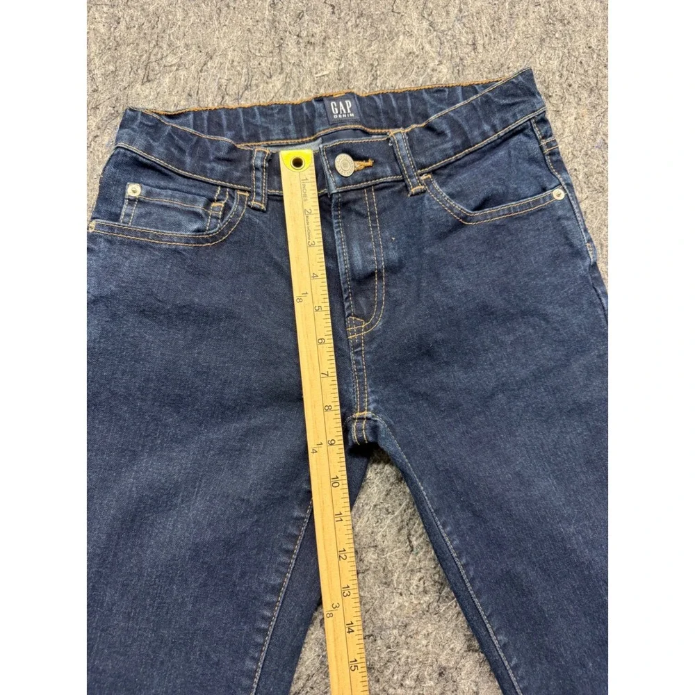 Gap Kids Boys Size 14 Regular Stretch Straight Jeans Dark Rinse Indigo Denim